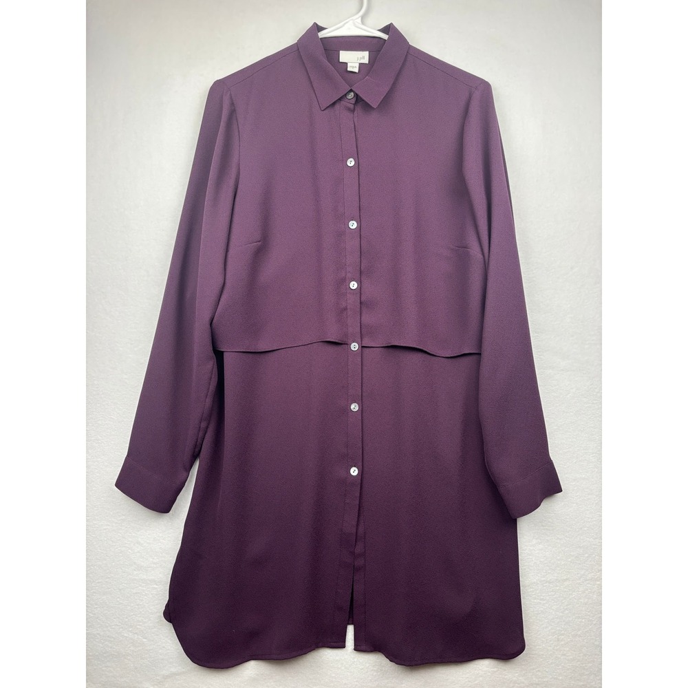 J.Jill Tunic Womens S Layered Popover Long Sleeve Button Down Shirt